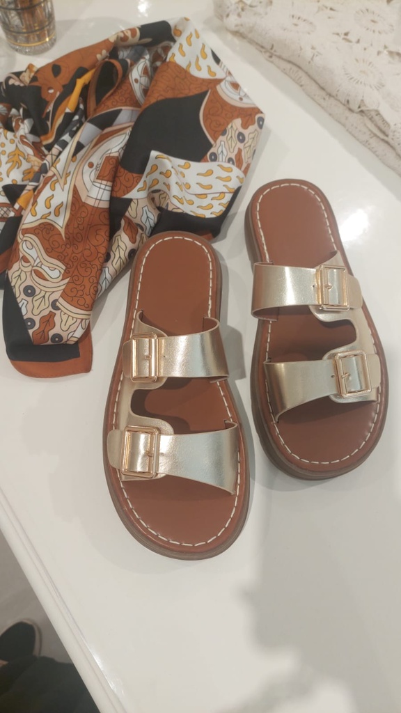 Sandales BRIGITTE – Dorées 