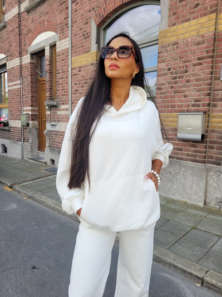 Pull à capuche BELLA – Blanc 
