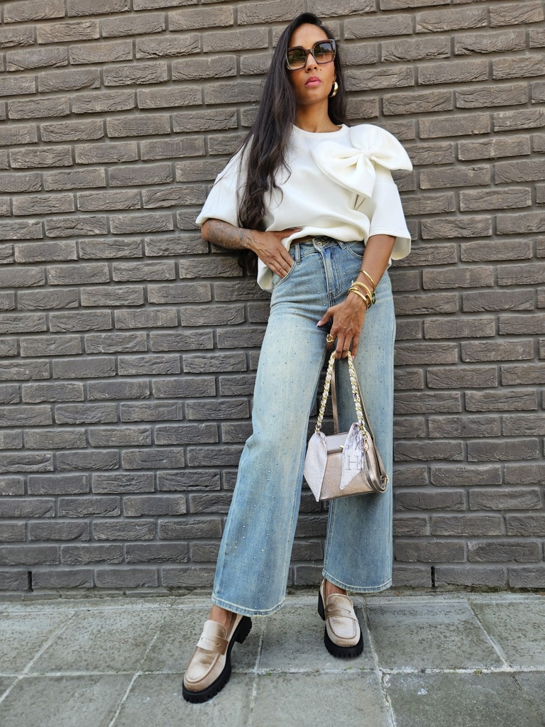 Pull avec nœud OCEANE – Blanc 