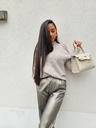 Pantalon Simili SINGAPORE - Taupe