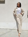 Ensemble decontracté - Beige gauffrette