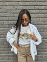 T - Shirt LAURA - Blanc doré