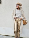 Pantalon simili ROMY - Doré