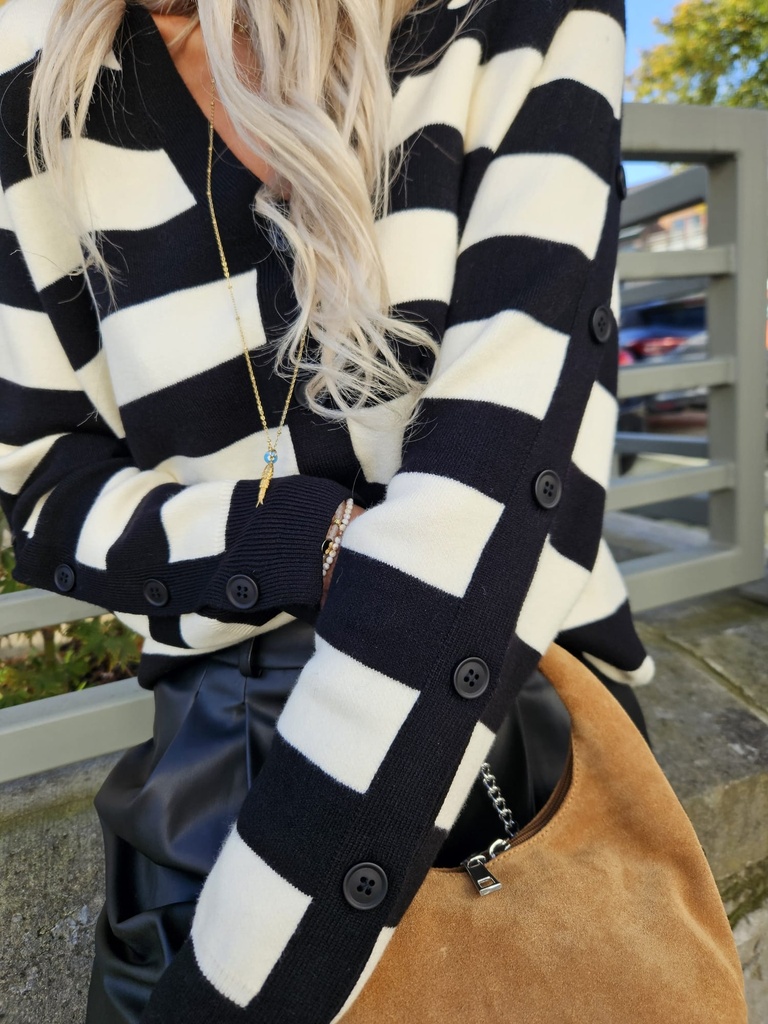 Gilet MELANIE - Noir et Blanc
