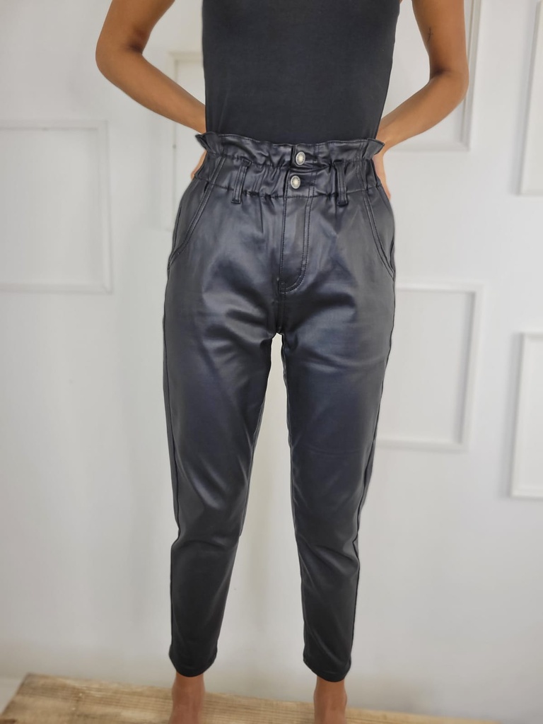 Pantalon Florette simili - Noir  