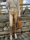 Faux Leather Pants ROMY - Gold