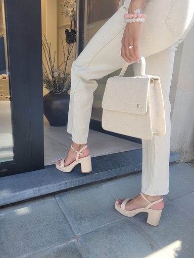 Sandales à talon IRIS - Beige 