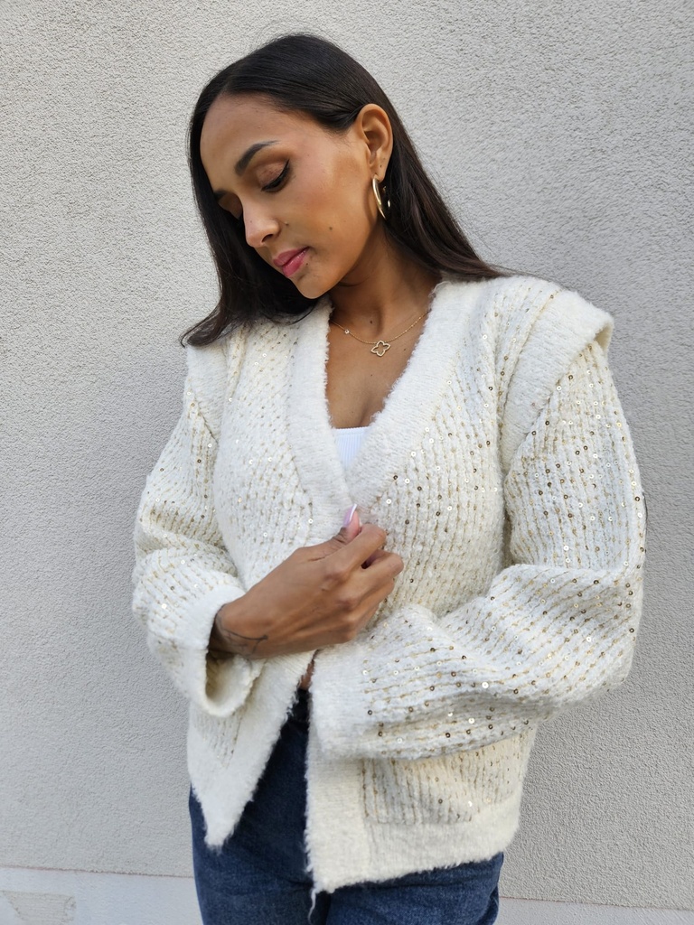 Gilet REGINA - Ecru