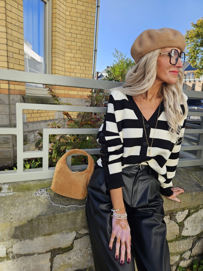 Gilet MELANIE - Noir et Blanc