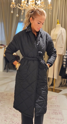 Quilted Coat POLKA – Black