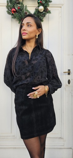 Skirt ELISE - Black Suede