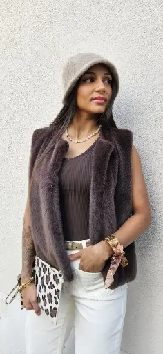 Vest ESLINA – Bruin