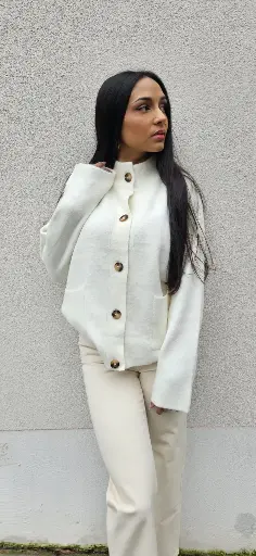 [20250131000003A] Cardigan – Ecru.