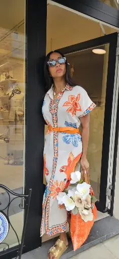 [20250505000003A] Robe Chemise Coloré